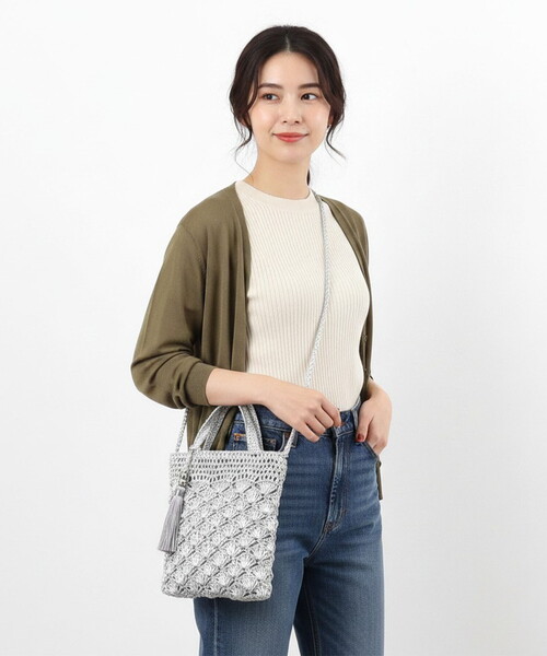 「COOCO」 ショルダーバッグ 9 シルバー レディース_画像5