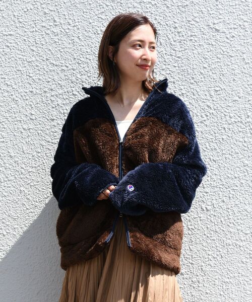 完売 今季 別注【Champion/チャンピオン】ボアフリースジャケット 