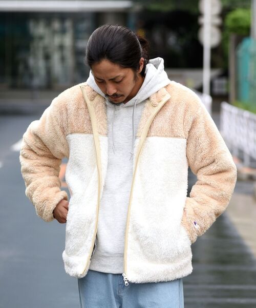 champion モコモコジップブルゾン 新品 Champion（チャンピオン） ブルゾン アウター 「WEB限定/SHIPS別注