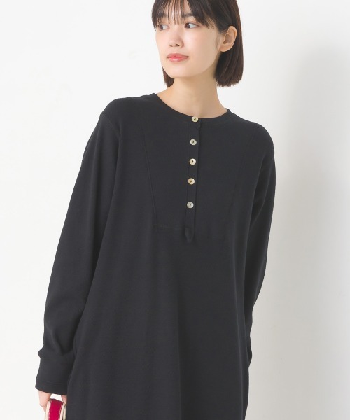 未使用品 ROPE'mademoiselle ワッフルヘンリーネックワンピース