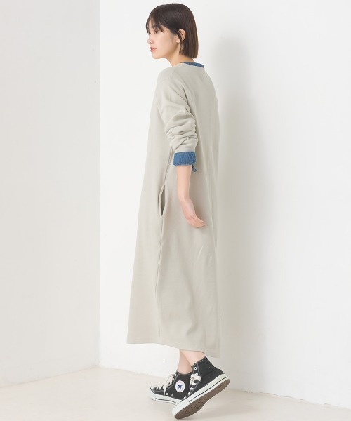 OMNES（オムネス） ワンピース ハニカムストレッチワッフル切り替え