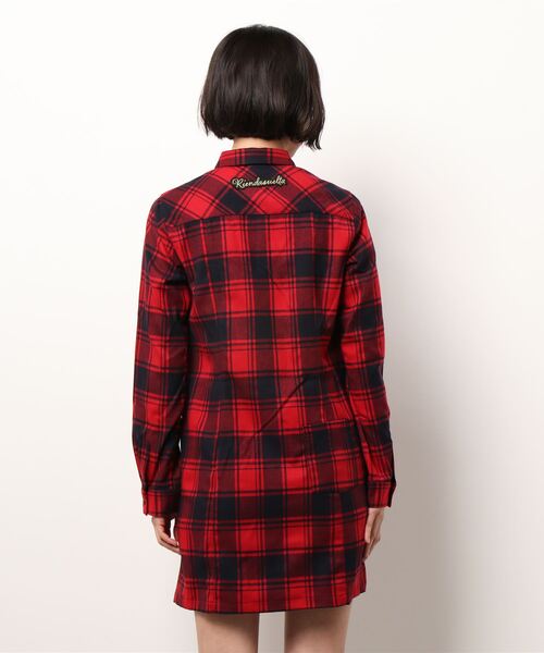 【リエンダスエルタ rienda suelta】ストレッチストライプワンピース rienda suelta シャツワンピース 「rienda suelta」ストレッチ