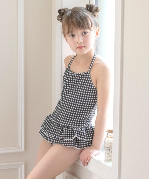 送料込み mini qee baby Catherinemare Catherine Cottage 水着 ワッフルライクギンガムスイム