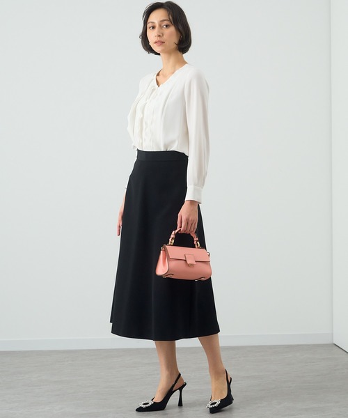 【美品】ANAYI  現行品⭐︎23SS ライトダブルクロスＡライン　スカート ANAYI スカート ライトダブルクロスAライン スカート