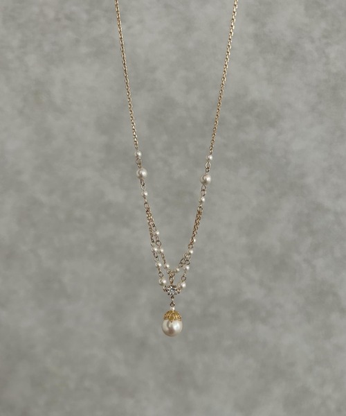 Dorry Doll ネックレス パールチャーム付きチェーンネックレス