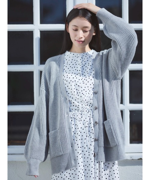 ルネ♡ピークスカーディガン Green Parks（グリーンパークス） カーディガン □First LoveVネック