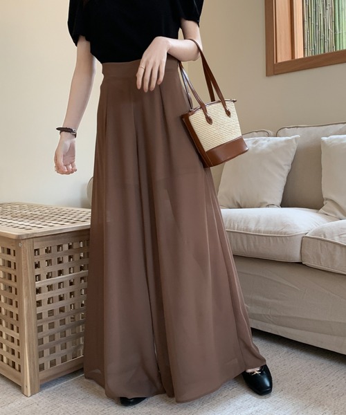 パンツ q0309015ea ABITOKYO パンツ シアーワイドパンツ レディース : ZOZOTOWN Yahoo!店