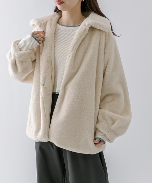 M-LINE コート アウター 「mline」ファーアウター レディース