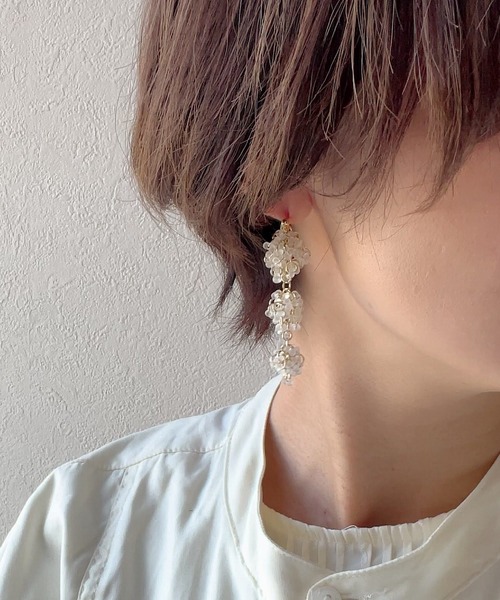 CERCA ピアス smallworld/「drizzle」つぶつぶボリューム3段ピアス