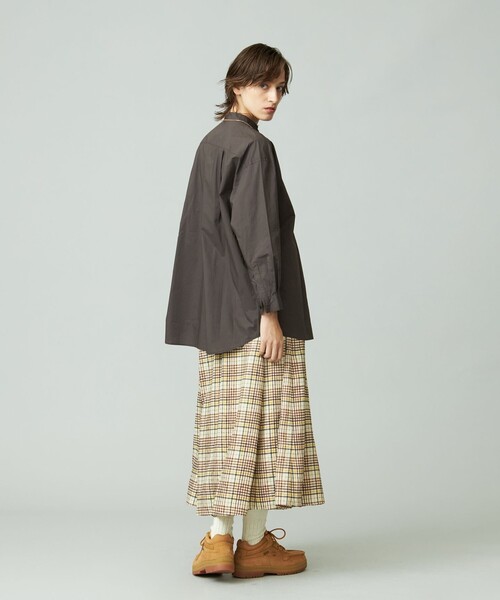 ✨美品✨パラスパレス コットン シャツ ブラウス バンドカラー シェルボタン F ✨美品✨パラスパレス コットン シャツ ブラウス バンドカラー