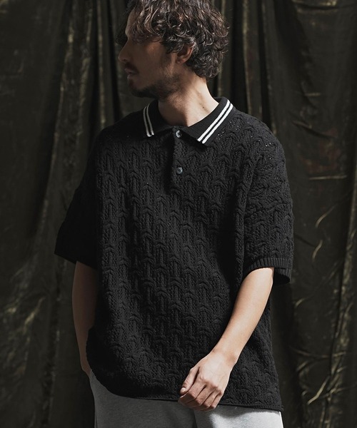 ANGENEHM（アンゲネーム） ポロシャツ mhs2157- Crochet needle