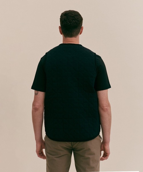 LAVENHAM（ラベンハム） ベスト ジレ Gauze Leaf Quilt Thornham Mens