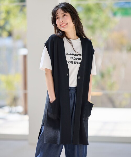 ANY（エニィ） ベスト ジレ ロングニットジレ レディース : ZOZOTOWN