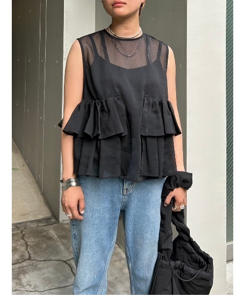 moussy｜SHOULDER フリルブラウス | Rakuten Fashion(楽天