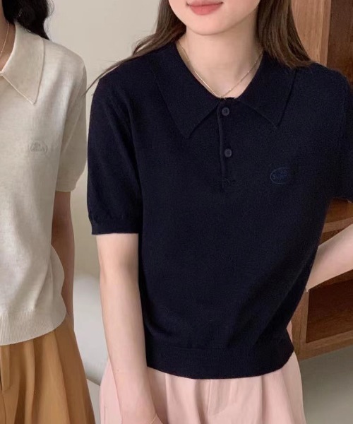 ポロシャツ ポロ 半袖ポロニット レディース | LACーVERT | 08