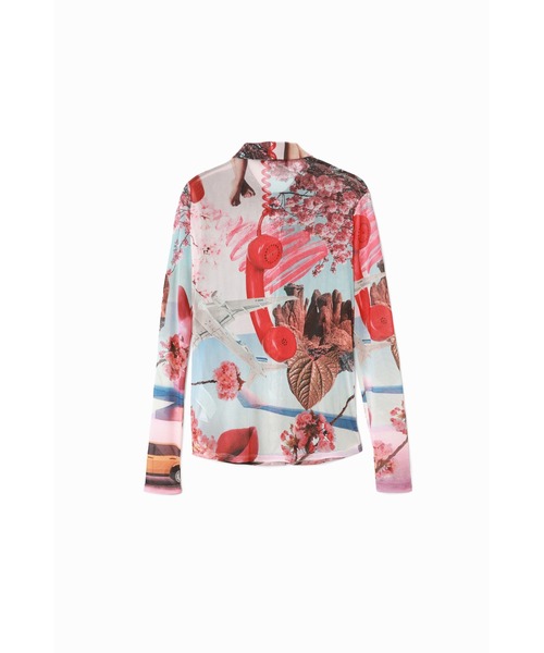 tシャツ SURREALフローラル BLOSSOMLACROIX Tシャツロングスリーブ レディース