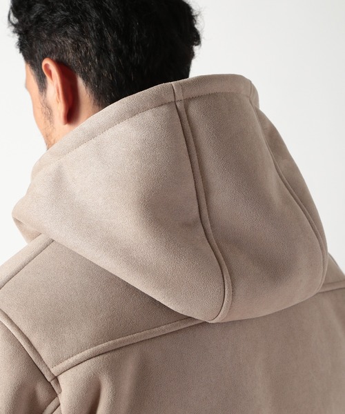MEN'S BIGI パーカー テックレザームートンパーカー メンズ