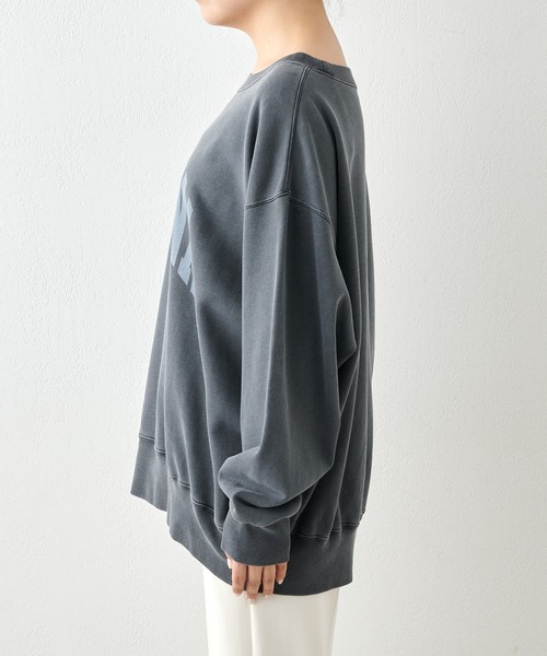Whim Gazette トレーナー スウェット ピグメントロゴ裏毛プル
