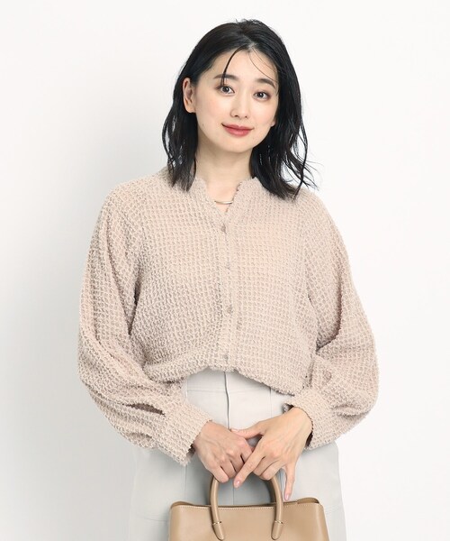 ブラウス シャツ 「洗える」フェザーシフォンのブラウス レディース