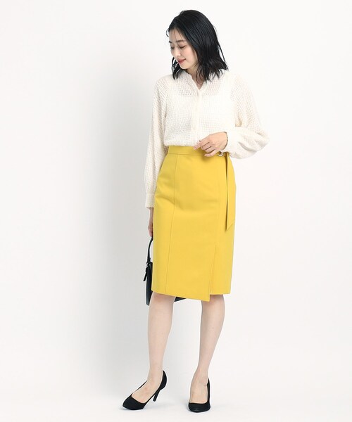 【洗える】フェザーシフォンのブラウス 洗える】フェザーシフォンのブラウス（シャツ・ブラウス
