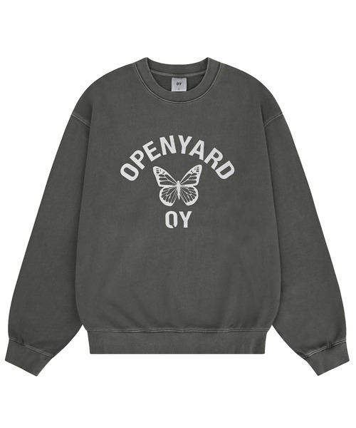 トレーナー スウェット 「OY/オーワイ」 PIGMENT DYED BUTTERFLY LOGO MTM/ピグメントダイド バタフライロゴ クルーネ OY トレーナー スウェット 「OY/オーワイ」 PIGMENT DYED