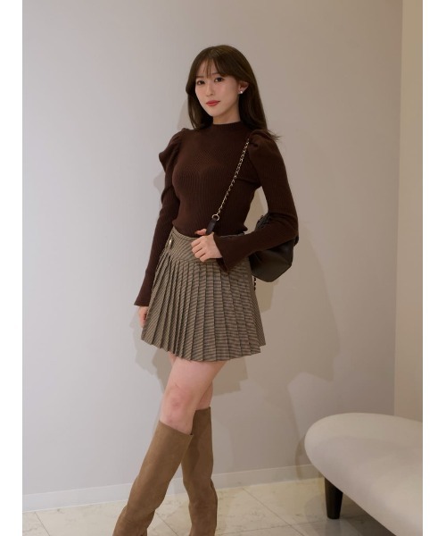 herlipto volume sleeve rib knit top 新品 Her lip to ニット セーター Volume Sleeve Rib Knit Top レディース