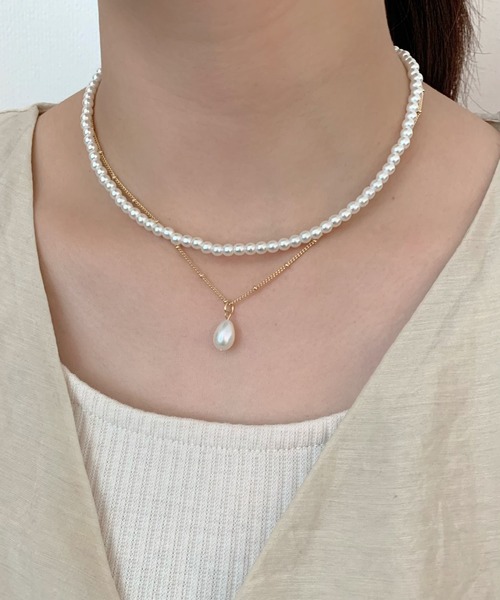 ciite' ネックレス pearl necklace 2 set / 淡水パールネックレス 2個