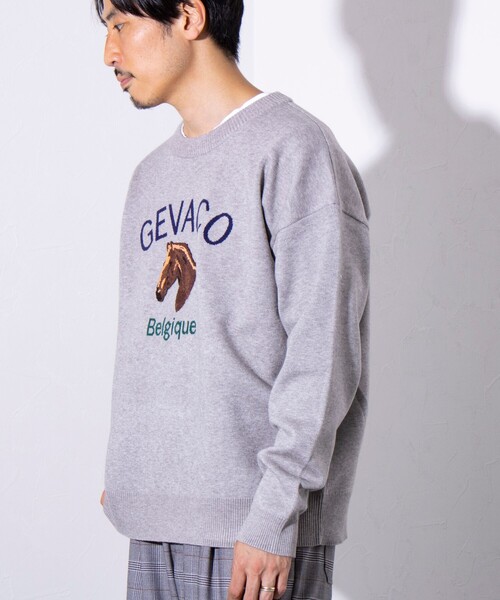 GEVACO セーター ニット 「GEVACO/ゲバコ」ホースサガラ刺繍