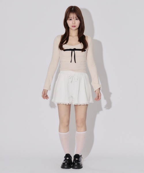 ALLuRing ChaRm ニット セーター 「2点セット」Ribbon Knit Camisole