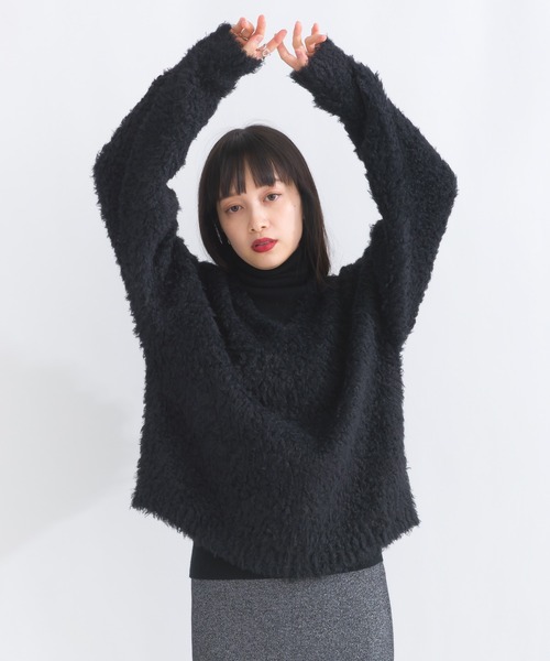 美品♡¥51,700♡Rene パールニットプルオーバー(黒) 洗えるもちもち ゆるニットプルオーバー - ベルーナ【公式】