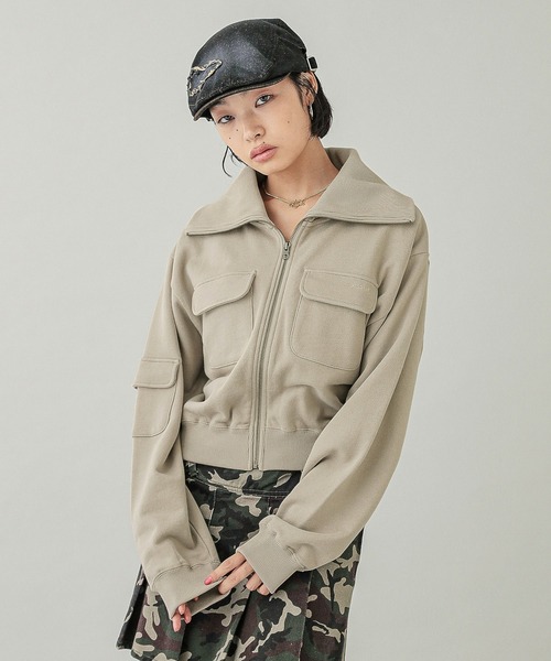 X-girl（エックスガール） トレーナー スウェット ZIP UP SWEAT JACKET