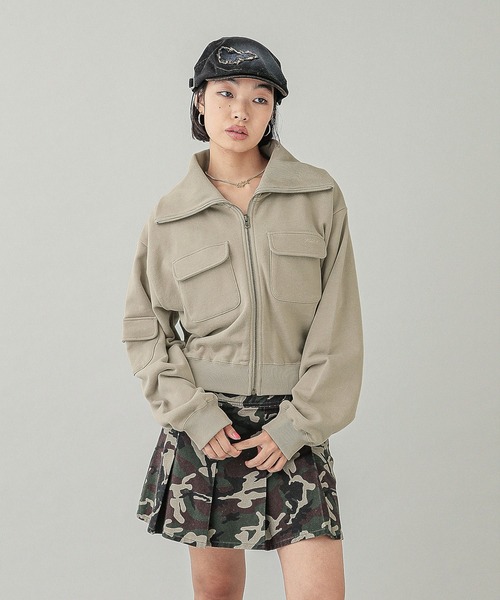 X-girl（エックスガール） トレーナー スウェット ZIP UP SWEAT JACKET