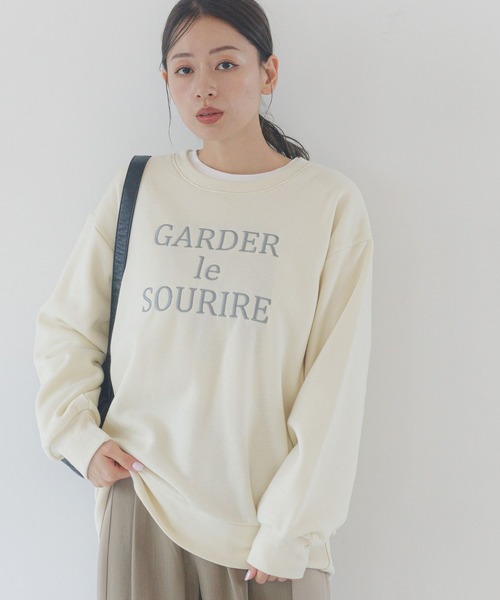 LAKOLE（ラコレ） トレーナー スウェット 裏起毛刺繍ロゴスウェット