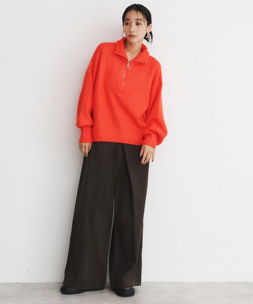 THE SHOP TK ニット セーター ハーフジップリラックスニット