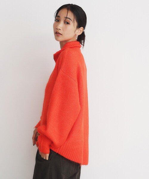 ニット セーター ハーフジップリラックスニット レディース THE SHOP TK ニット セーター ハーフジップリラックスニット