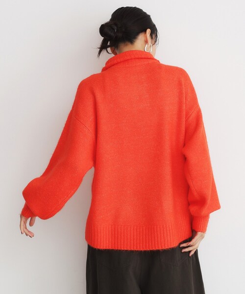 ニット セーター ZIPポロニット レディース THE SHOP TK ニット セーター ハーフジップリラックスニット