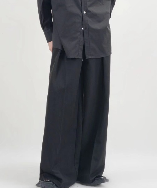 link lot スラックス ウエストフック調整ワイドスラックス 変形