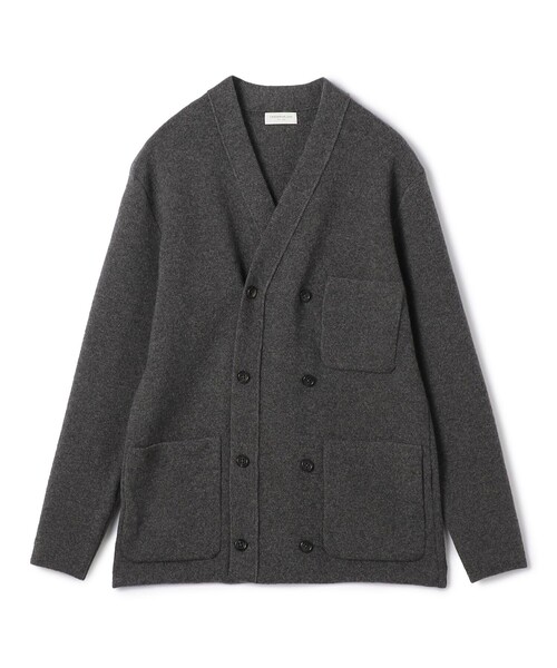 セーター ニット カシミヤ ダブルブレステッド カーディガン メンズの画像