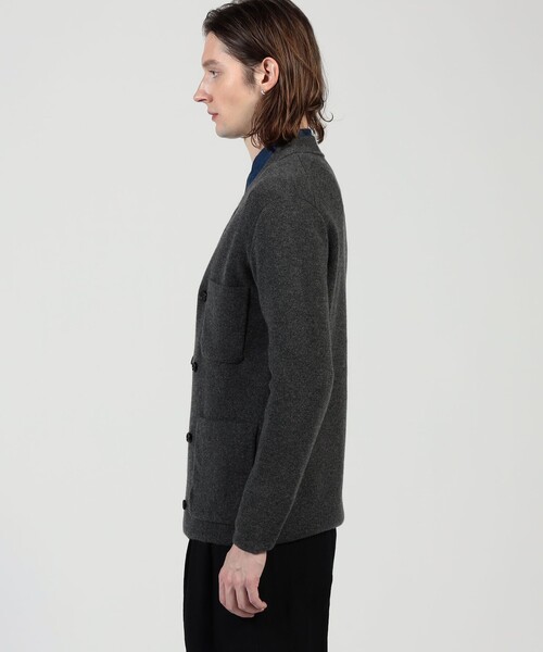 セーター ニット カシミヤ ダブルブレステッド カーディガン メンズの画像
