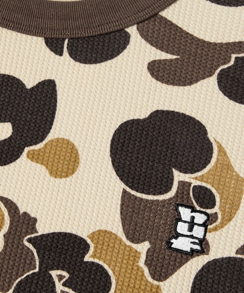 HUF tシャツ SHRADER CAMO LS THERMAL / ハフ サーマル メンズ