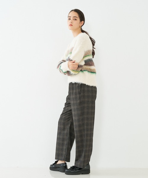 collex（コレックス） ニット セーター ランダムボーダーヘアリー