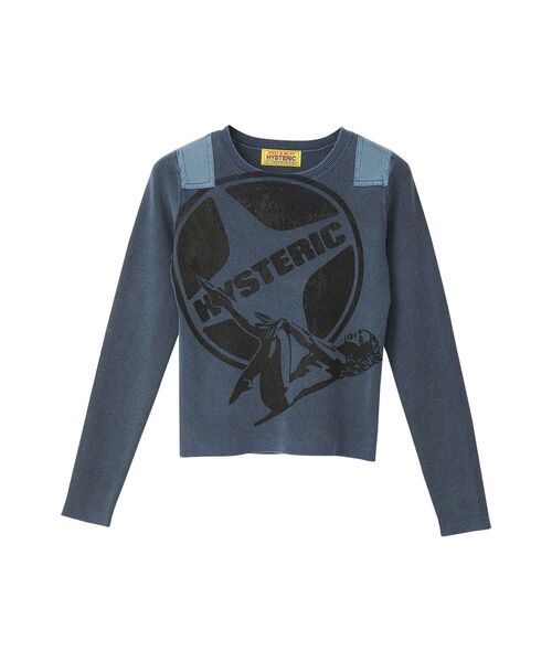 【本日特価】 ニット GLAMOUR HYSTERIC セーター 八分丈プル WOMAN LEISURE トップス