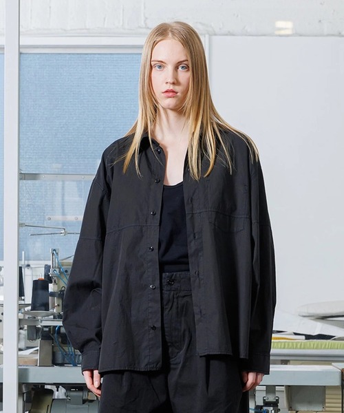 新品未使用 VOAAOV SS シャツ BLACK 2 VOAAOV（ヴォアーブ） シャツ 「VOAAOV」TWILL Long Sleeve Shirt
