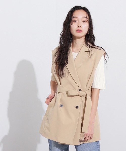新品未使用　ナチュラルべューティーベイシック　ジレ セール】◇ベルテッドジレ（その他アウター）｜NATURAL BEAUTY