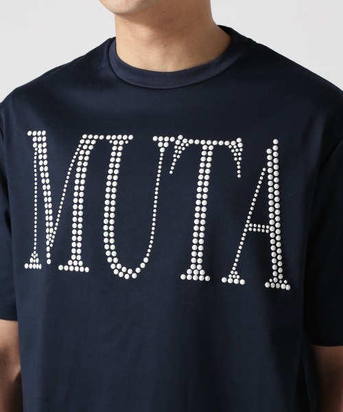 人気【muta MARINE/ムータ マリン】メタルロゴ スムースTシャツ muta MARINE tシャツ MARINE/ムータ マリン/HALFTONE WAVE T