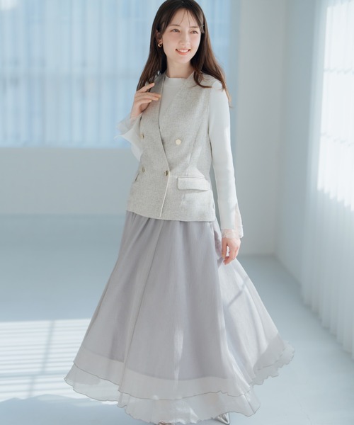 MISCH MASCH（ミッシュマッシュ） スカート 2025春夏新作 ラメシアー