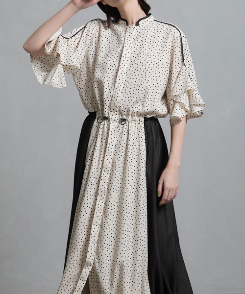 MARECHAL TERRE マルシャルテル　パイピングシャツワンピース MARECHAL TERRE ワンピース パイピングシャツワンピース