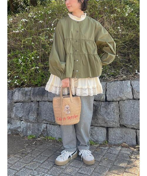 Samansa Mos2 ブラウス シャツ 2WAYレースビスチェ レディース