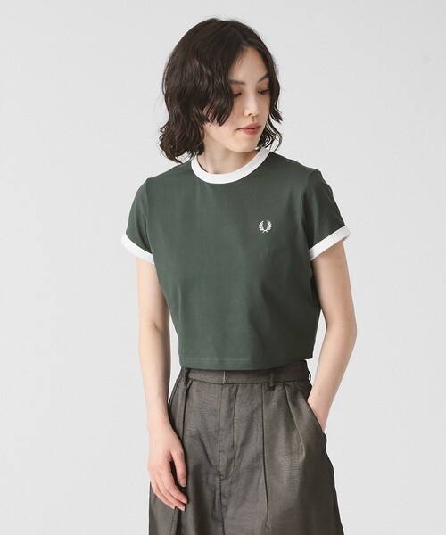 Tシャツ・カットソー FRED PERRY [Womens] Cropped Ringer T-Shirt 5FT978 FRED PERRY [Womens] Cropped Ringer T-Shirt 5FT978