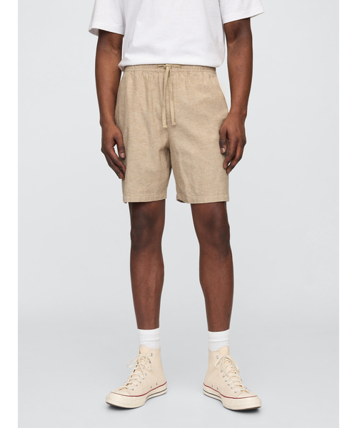 GAP パンツ 7インチ リネン混 イージーショートパンツ メンズ
